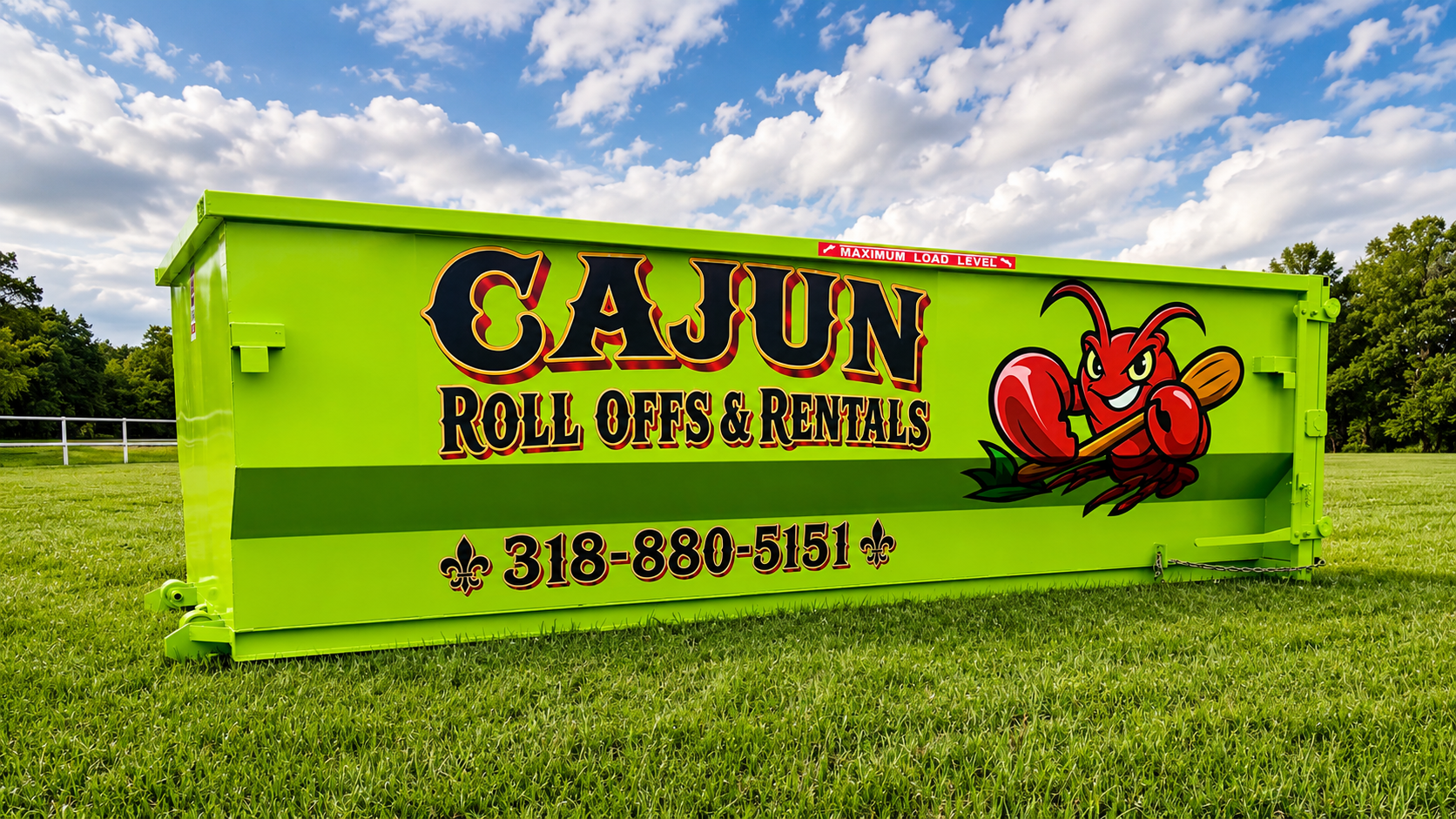 15 yard roll off dumpster rental Cenla LA