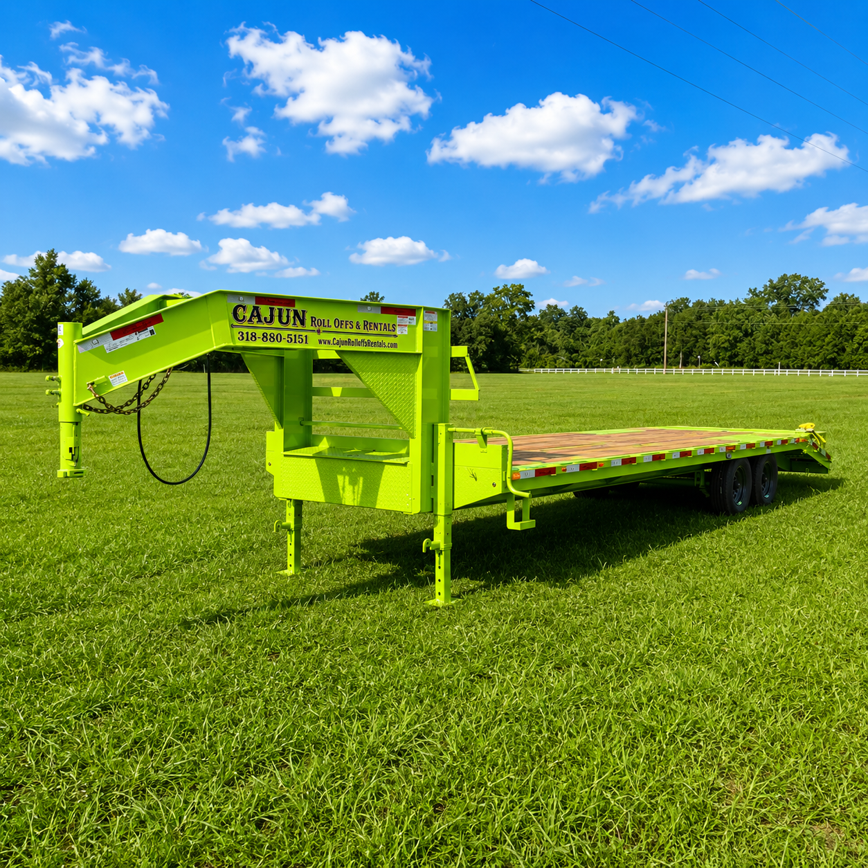 Flatbed Gooseneck Trailer rental Cenla LA
