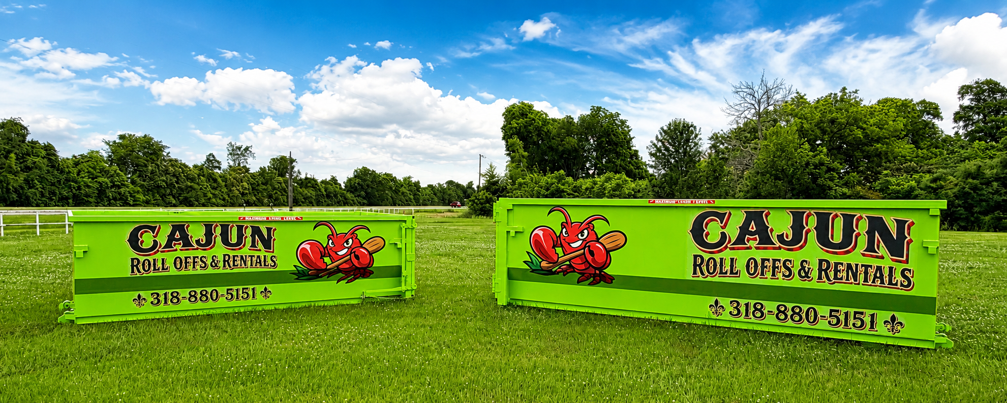 Cajun Roll Offs dumpster delivery in Cenla LA